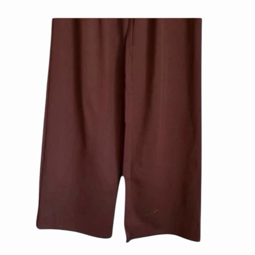 OGL Rich Hickory Brown Pleated Front Wide Leg Tailored Trousers Pants NWT - Picture 5 of 15